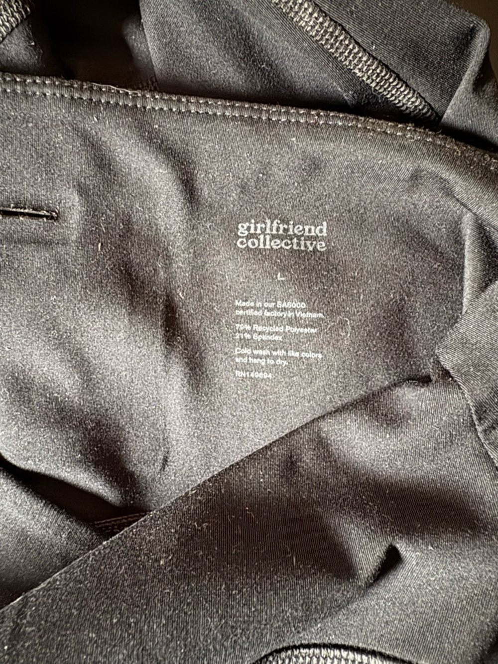 Girlfriend Collective Black High-Rise Leggings - Picture 4 of 8